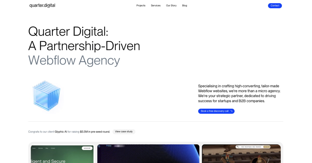 Quarter Digital | Webflow Web Design Agency UK