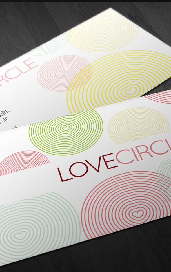 Love Circle Business Card #card #design #circle #business