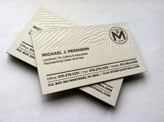 Landman Business Card on the Behance Network #business #card #pershern #press #on #fire #studio #topographic #cards