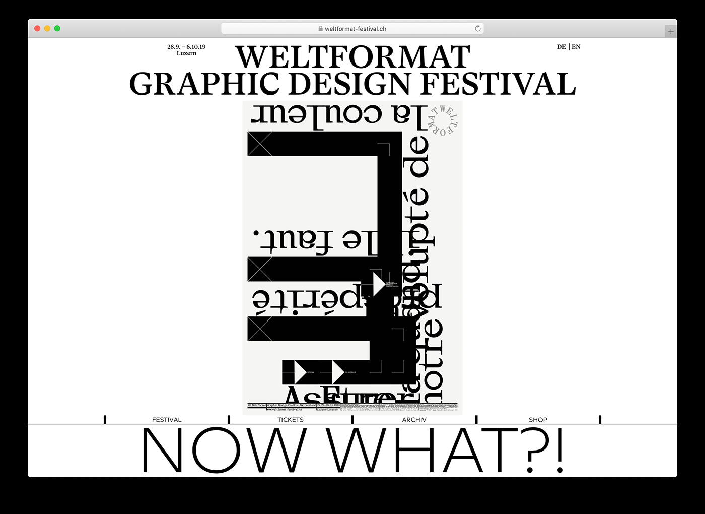 New Website ?Weltformat Graphic Design Festival