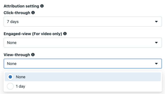 attribution setting