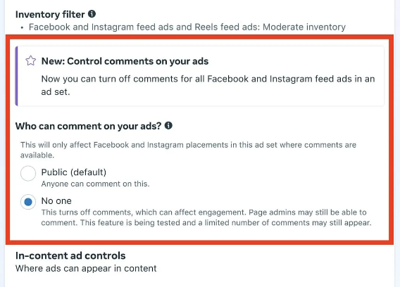 Turn Off Comments