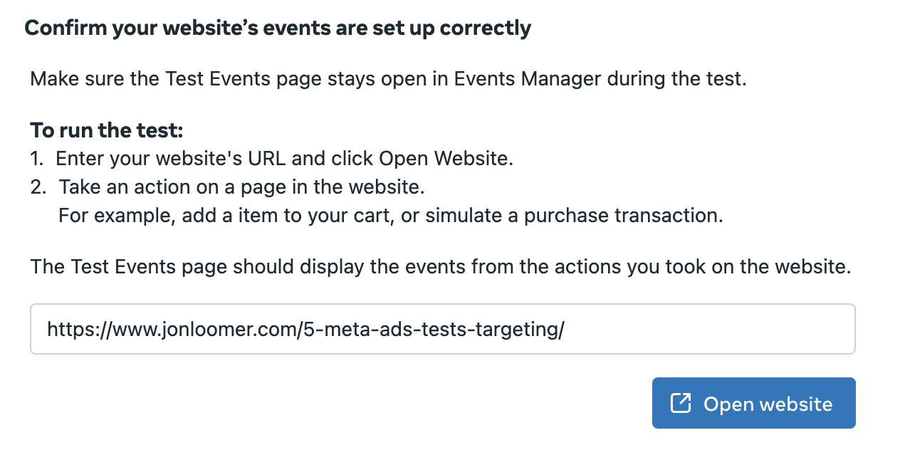 Test Events