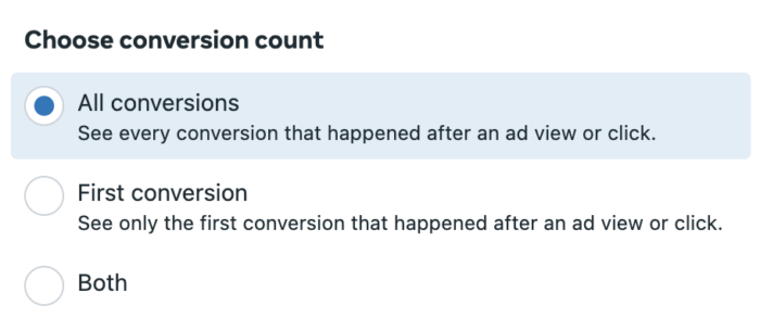 First Conversion Reporting
